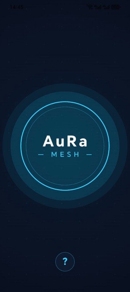 Логотип Aura Mesh на стартовом экране